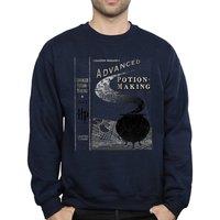 Harry Potter Men's Hufflepuff Quidditch Team Captain Sweatshirt in Navy | Size: Small