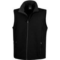 Result Men's Printable Softshell Body Warmer in True Black | Size: Small