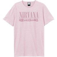 Amplified Men's Nevermind Nirvana T-Shirt in Pink | Size: Small