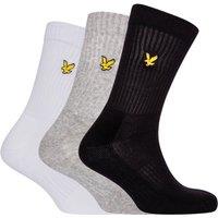 Lyle & Scott Men's Hamilton 3 Pack Sports Socks Black / Grey Marl / Bright White