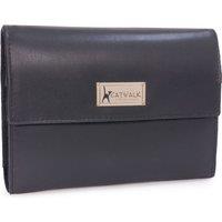 Catwalk Collection Handbags Women's Chanelle Leather Travel Jewellery Case in Black