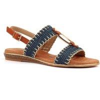 Lunar Women's Jules Sandals in Navy | Size: 8