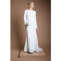 Coast Women's Honoured Slash Neck Puddle Wedding Dress in Ivory | Size: 12