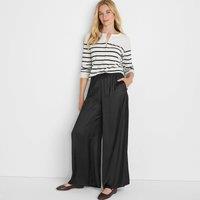 Lands' End Women's Wide Leg Palazzo Trousers in Black | Size: 10-12