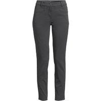 Lands' End Women's Slim Leg Cropped Chinos, Mid Rise in Charcoal | Size: 10