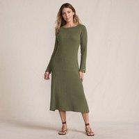 Lands' End Women's Silk Touch Knitted Dress in Olive | Size: 16-18