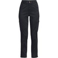 Lands' End Women's Petite 7/8 Slim Leg Cargo Chinos in Black | Size: 8