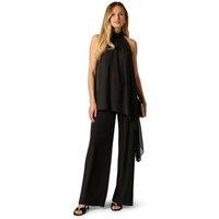 Adrianna Papell Women's Jersey Combo Jumpsuit in Black | Size: 20