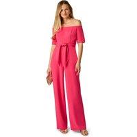 Adrianna Papell Women's Knit Crepe Tie Jumpsuit in Pink | Size: 16