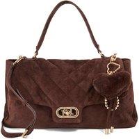 Dune London Women's 'Regency' Suede Shoulder Bag in Dark Brown