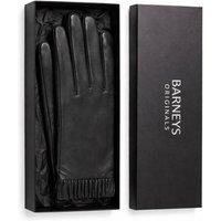 Barneys Originals Women's Gift Boxed Black Real Leather Gloves | Size: Medium/Large
