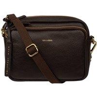 Pure Luxuries London Women's 'Eris' Leather Cross Body Bag in Dark Brown