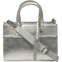 Pure Luxuries London Women's 'Tatiana' Leather Cross Body Mini Grab Bag in Silver