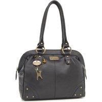 Catwalk Collection Handbags Women's Doctor Large Leather Handbag in Black