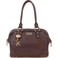 Catwalk Collection Handbags Women's Doctor Large Leather Handbag in Brown