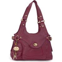 Catwalk Collection Handbags Women's Roxanna Leather Shoulder Bag in Red | Size: Medium
