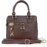 Catwalk Collection Handbags Women's Vicky Leather Handbag With Detachable Cross Body Strap in Brown | Size: Medium