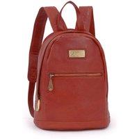 Catwalk Collection Handbags Women's Fern Large Leather Anti Theft Backpack in Tan