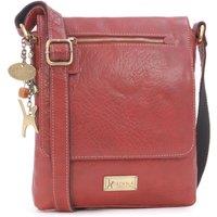 Catwalk Collection Handbags Women's Anja Leather Crossbody Messenger Bag in Red | Size: Medium