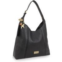 Catwalk Collection Handbags Women's Bethany Large Leather Shoulder Bag in Black