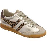 Gola Classics Women's 'Torpedo Glimmer Safari' Lace-Up Trainers in Gold | Size: 6
