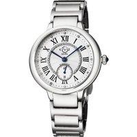 GV2 Women's Rome, Swiss Quartz Watch, White Dial, 316L Stainless Steel, & Sapphire Crystal in Silver