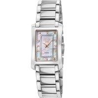 GV2 Women's Luino, Swiss Quartz Watch, Black MOP Dial, 316L Stainless Steel, & Sapphire Crystal in Silver