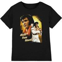 Elvis Presley Aloha Kids T-Shirt, Black | Size: 9-11 Years