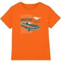 Ford Mustang Mach 1 Repeat Kids T-Shirt, Orange | Size: 12-13 Years