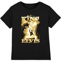 Elvis Presley The King Kids T-Shirt, Black | Size: 7-8 Years