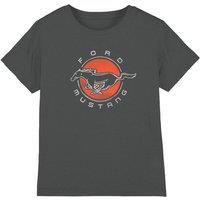 Ford Mustang Circle Kids T-Shirt, Charcoal | Size: 3-4 Years