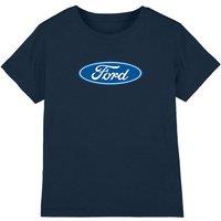 Ford Dimensional Logo Kids T-Shirt, Navy | Size: 3-4 Years