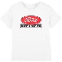 Ford Tractor Kids T-Shirt, White | Size: 7-8 Years