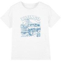 Ford Bronco Desert Blue Mono Kids T-Shirt, White | Size: 3-4 Years