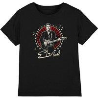 Elvis Presley Stars Kids T-Shirt, Black | Size: 3-4 Years
