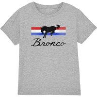 Ford Bronco Bronco Stripes Kids T-Shirt, Athletic Heather in Light Grey | Size: 9-11 Years