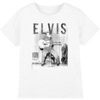 Elvis Presley With The Band Kids T-Shirt, White | Size: 5-6 Years