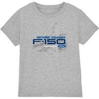 Ford Trucks Engine Schematic Kids T-Shirt, Athletic Heather in Light Grey | Size: 9-11 Years