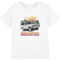 Ford Bronco In The Mountains Kids T-Shirt, White | Size: 7-8 Years
