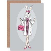 Artery8 Fashion Animal Bunny Girl Pink Handbag Kids Child Card