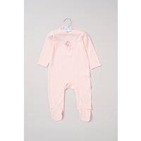 Rock a Bye Baby Girl's Newborn Sleepsuit with Appliqu Fairy Pocket in Baby Pink | Size: 3-6 m