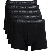 French Connection Men's 5 Pack Cotton Boxers in Black | Size: 2XL