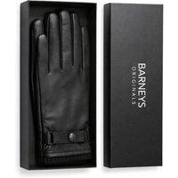 Barneys Originals Men's Gift Boxed Real leather Gloves in Black | Size: Medium/Large