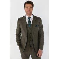 Infinity Leather Men's 3 Piece Sage Summer Wedding Tailored Fit Suit in Green | Size: 42R
