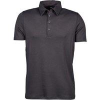 TEE JAYS Men's Pima Short Sleeve Cotton Polo Shirt in Dark Grey | Size: Large