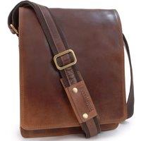 Bucklestone Men's Warwick Messenger Bag in Brown | Size: Medium