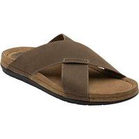 Lotus Men's 'Salcombe' Leather Mule Sandals in Natural | Size: 8