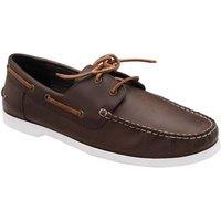 Frank Wright Men's Leather 'Reaney' Boat Shoes in Brown | Size: 12