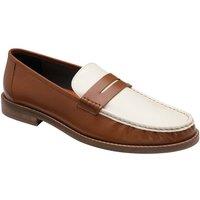 Frank Wright Men's Leather 'Bremner' Penny Loafers in Tan | Size: 9