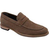 Frank Wright Men's Suede 'Turnbull' Penny Loafers in Light Tan | Size: 12